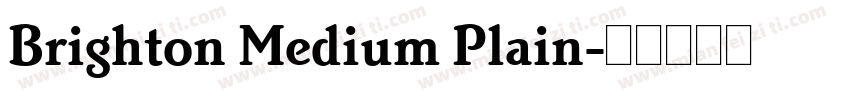 Brighton Medium Plain字体转换